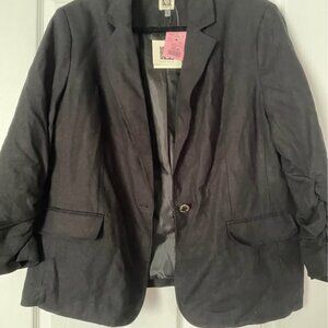 BNWT Anne Klein Black Linen Blazer- XL